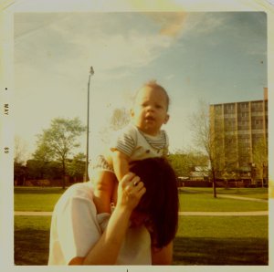 Peace Rally Baby Myself and son David. Bushnell Park, Hartford, CT. May 1969 